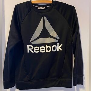 Reebok Women’s Black Sweatshirt~ Large Logo~ Size Small
